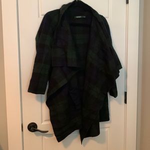 EUC Ralph Lauren Black Watch Plaid Cardigan